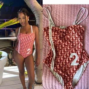 Dior Inspired One-Piece Swimsuit